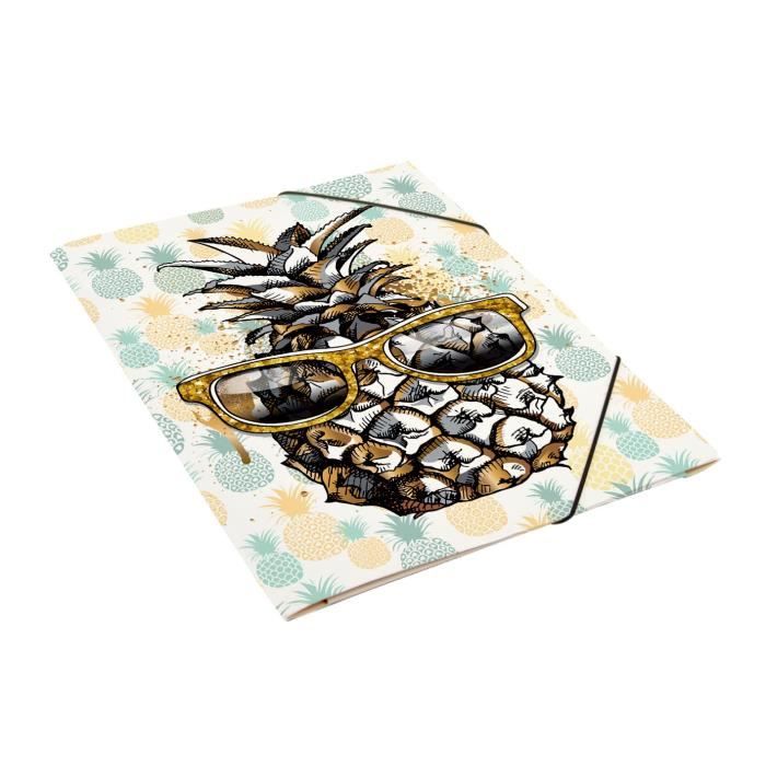 CLEMENTINA FROG Chemise à rabats 24x32 cm - Décor ananas
