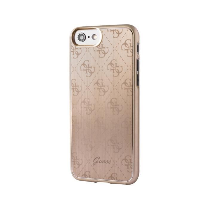 GUESS Coque rigide en aluminium - Pour iPhone 7 - Dorée