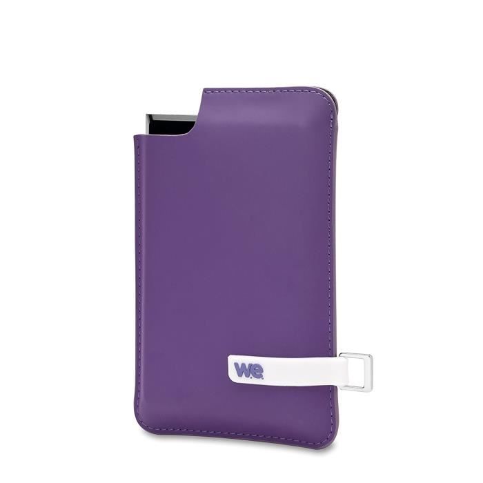 WE SSD externe - 250Go - Noir/Violet Microsoft - Housse violette