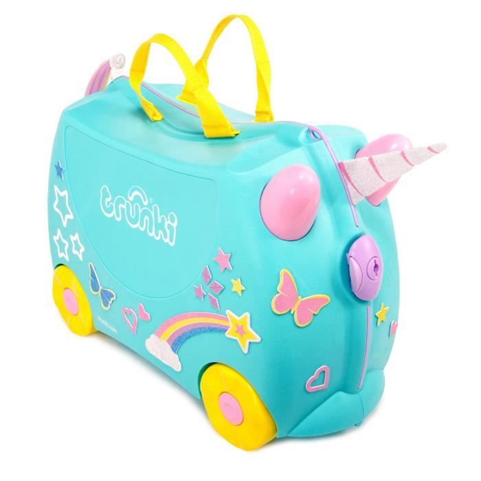 TRUNKI Valise Porteur à roulettes pour enfants - Licorne Una