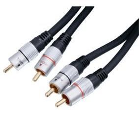 Cable rca audio/vidéo 2xrca   2xrca 0,75 mètres   Double blindage