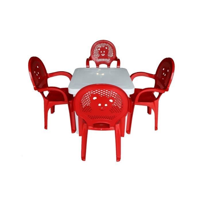 meuble pour enfant jaune pour jardin//ext/érieur Chaise en plastique pour enfant lot de 4