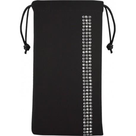 SWAROVSKI Etui Universel Smartphone 3 Bandes Strass - Noir