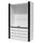 Vitrine argentier vaisselier LINA + LED blanc/noir