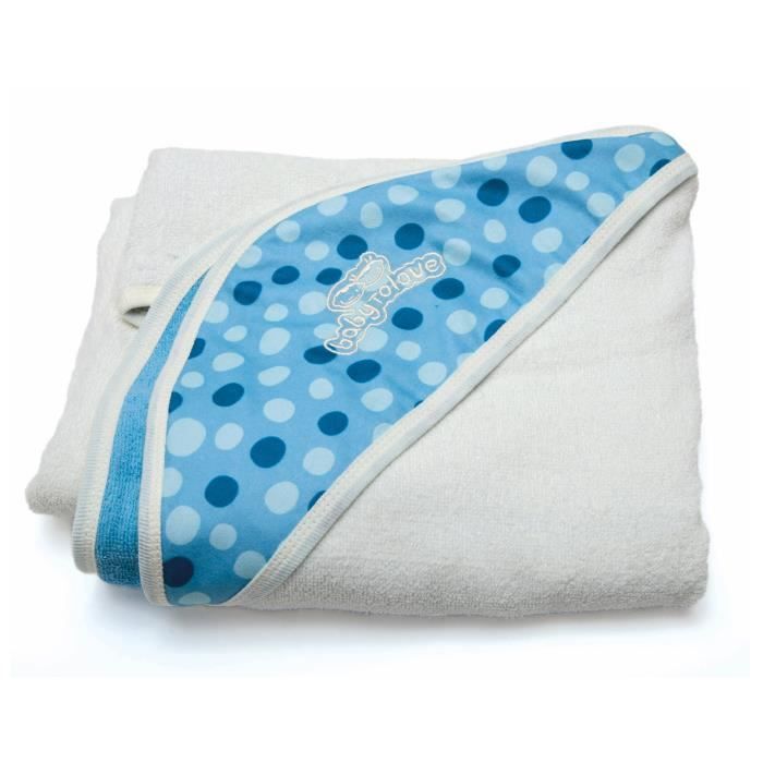 BABY TO LOVE Serviette papillon - Bébé garçon - Blanc et bleu