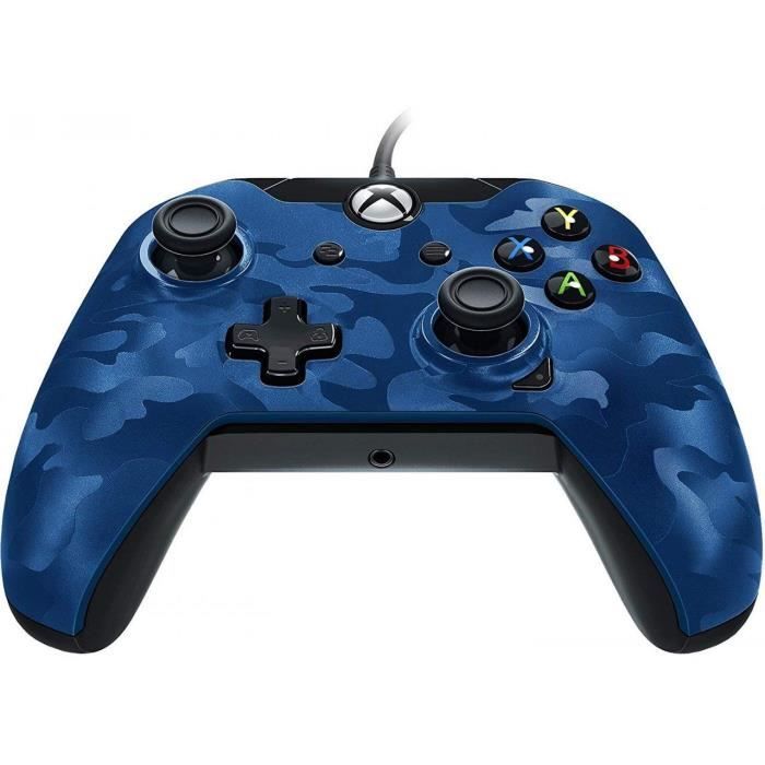 Manette PDP Afterglow Camo bleue V2 pour Xbox One et PC