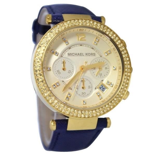 Mk2389 michael kors montre cuir blanc