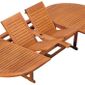 Ensemble de jardin en bois Moreno Table et chaises pliables Salon de ... Ensemble de jardin en bois Moreno Table et chaises pliables Salon de ...