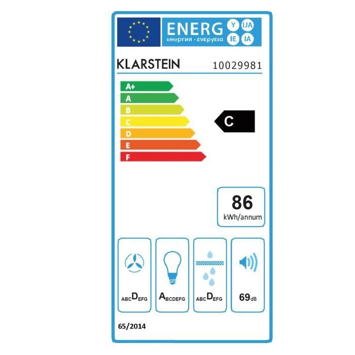 Klarstein Violetta Bianco Hotte murale aspirante1