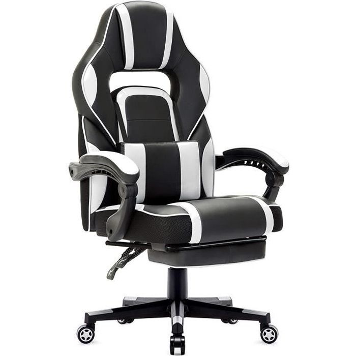 Wm Chaise Bureau Gamer De Siège Repose Racing Intimate Gaming Avec Iwmh Pliable Blanc Fauteuil Pied TF3KuJcl1