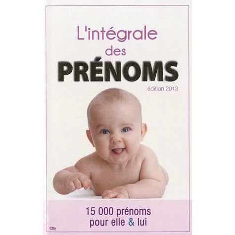 INTEGRALE DES PRENOMS (EDITION 2012/2013)   Achat / Vente livre