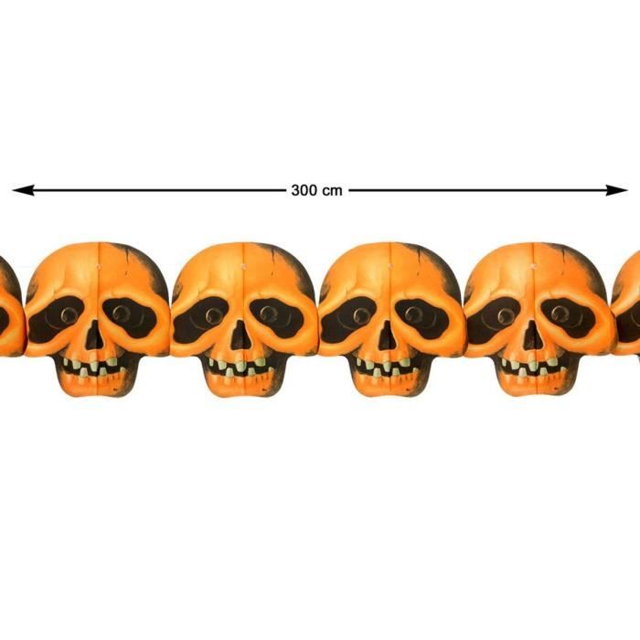 Guirlande têtes-de-morts 3 m