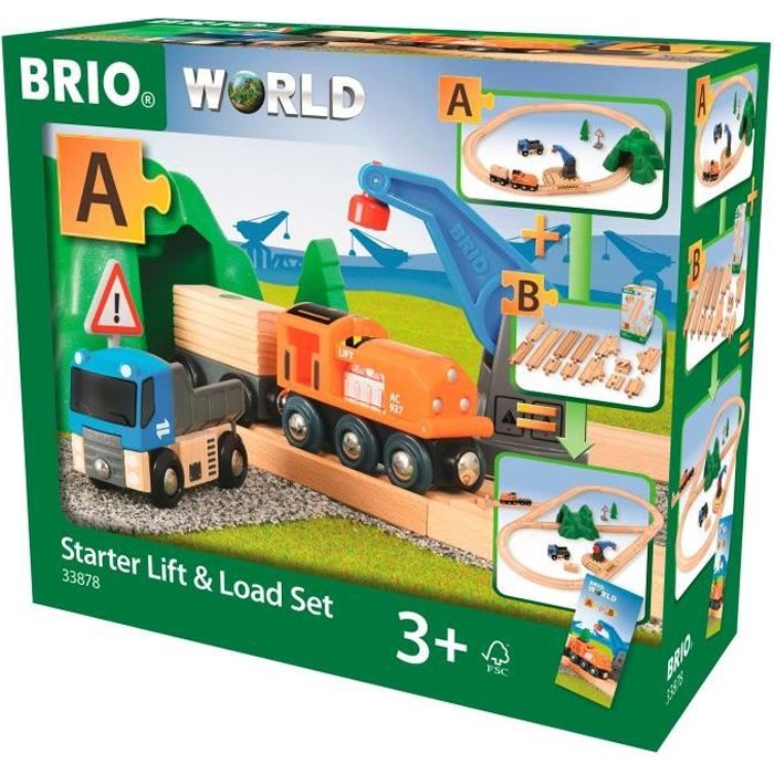 BRIO World - 33878 - Circuit De Demarrage Transport De Fret - Jouet en bois