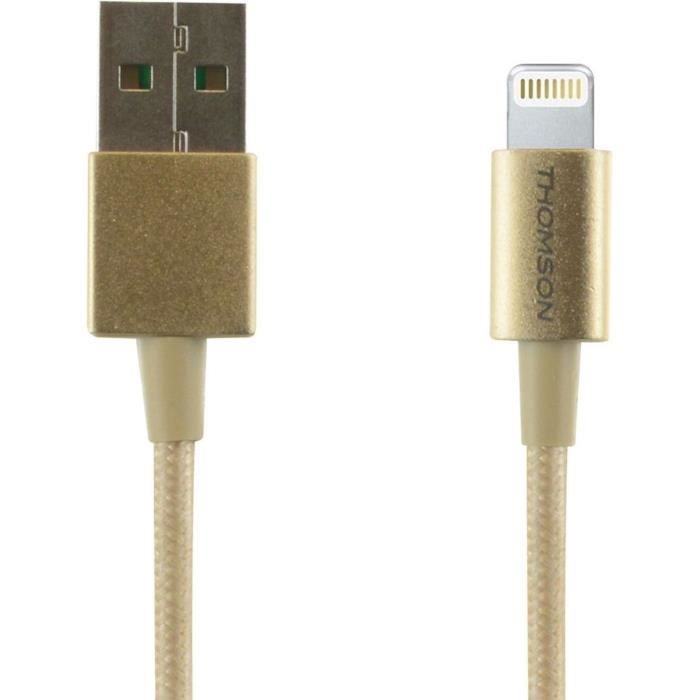 THOMSON Câble USB / Lightning - Doré