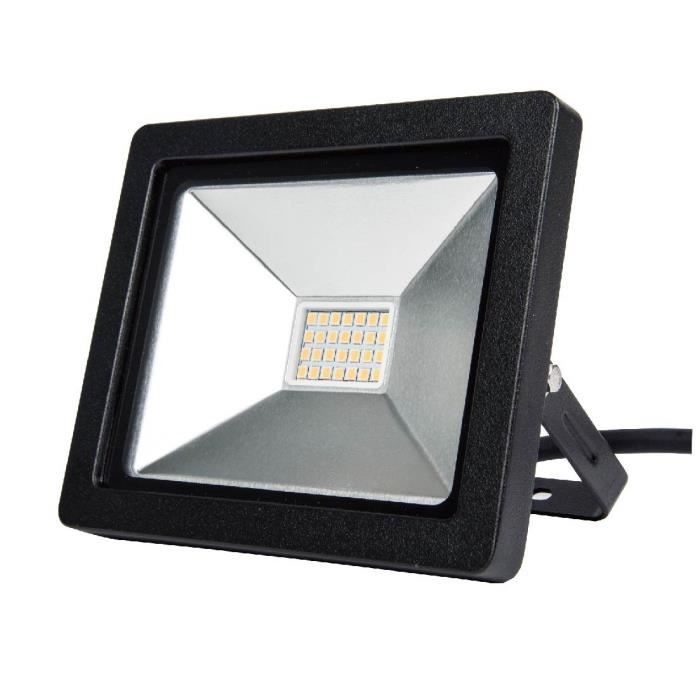 PISCIS Projecteur noir LED intégré 20 w 1400 lumen