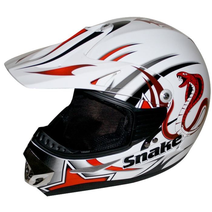 TYTAN ROAD Casque cross snake blanc