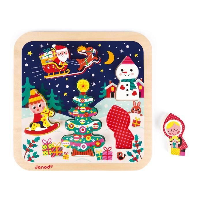 JANOD Puzzle chunky La magie de Noël - 5 pièces