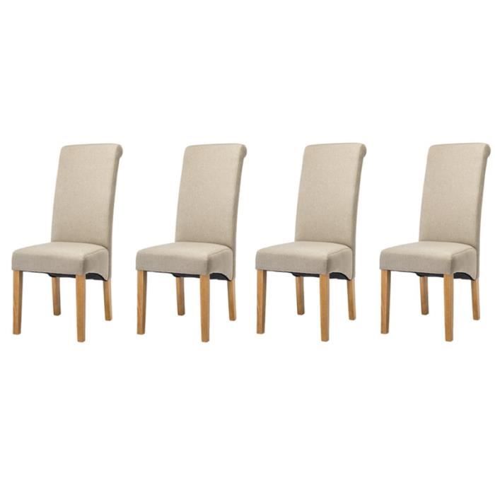 À Lot Tissu Haut Chaise Salle Manger Bois De 4 Dossier Massif 3Rj4AqL5
