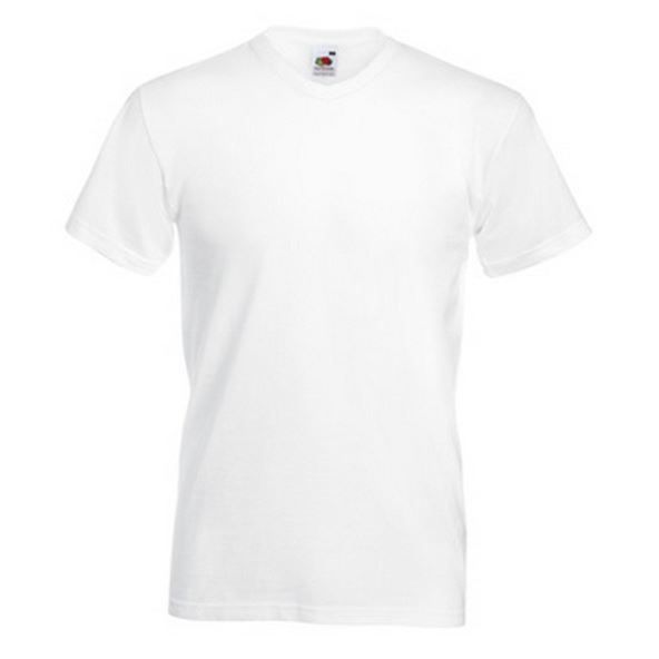 T shirt col V manches courtes Fr Blanc Achat / Vente t