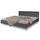Lit en bois avec tissu gris foncé 200x180cm matel
