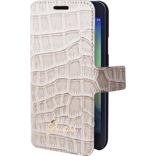 GUESS Etui à rabat pour Samsung Galaxy A3 - Effet croco - Beige