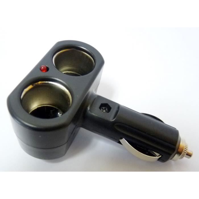 Double prise allume-cigare en T - 12-24 V / 5 A