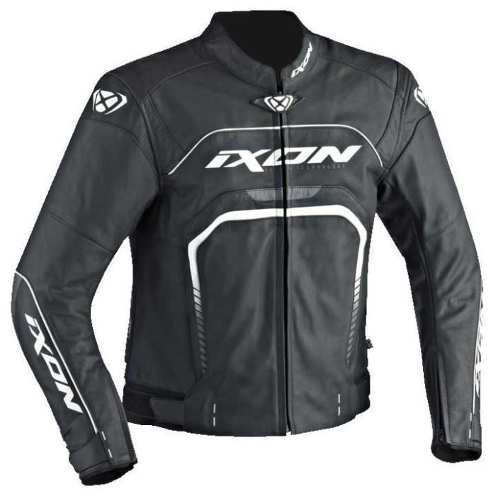 IXON Blouson de moto Fighter - Noir / Blanc