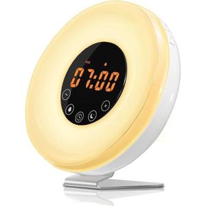 Couleurs Réveil Lampe Led6 Sons Naturels 7 D'alarme De Lumière nyvmNwP80O