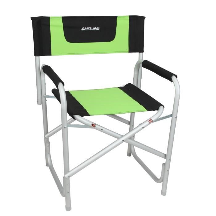 Fauteuil Director - Aluminium - Vert et noir