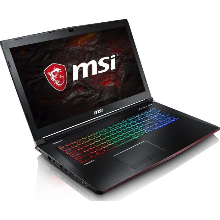 MSI PC Portable GE72VR 7RF-843XFR - 17,3'' FHD - RAM 8Go - Core i7-7700HQ - NVIDIA GeForce GTX1060 - Disque Dur 1To - Sans Windows