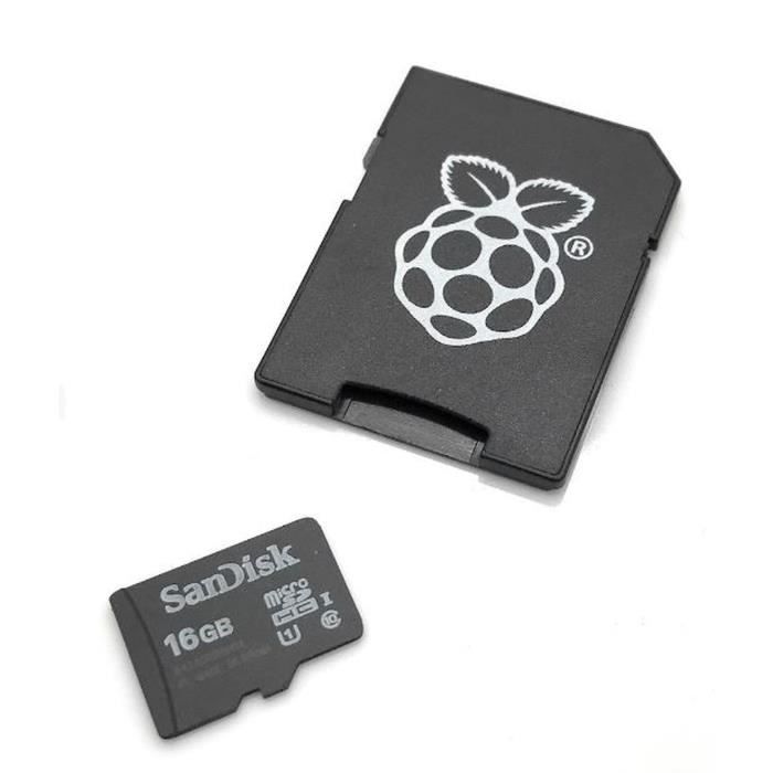 SANDISK Carte SD préchargée pour débutants NOOBS - 16GB