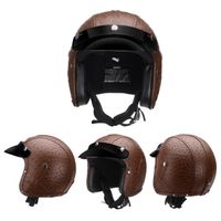 CASQUE MOTO SCOOTER TEMPSA Casque de moto fait à la main en cuir Vinta CASQUE MOTO SCOOTER TEMPSA Casque de moto fait à la main en cuir Vinta