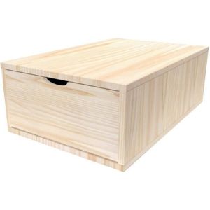Cube de rangement profondeur 75 cm + tiroir Bois - Couleur - Brut - Achat / Vente petit meuble ...