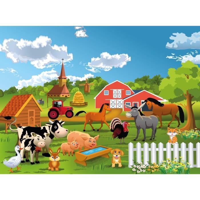 Papier Peint Photo Intissé 71v Ferme 350x260cm 7 Lés Mural Poster