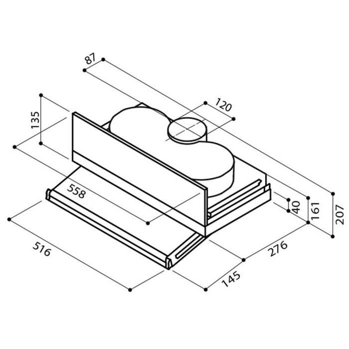 Hotte cuisine Elica encastrable CIAK 60 cm1