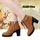 Chaussures femme,Hiver Talon haut talon épais Bott