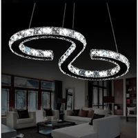 LUSTRE ET SUSPENSION 24W LED Lustre Moderne en Cristal LED Cristal Lust LUSTRE ET SUSPENSION 24W LED Lustre Moderne en Cristal LED Cristal Lust
