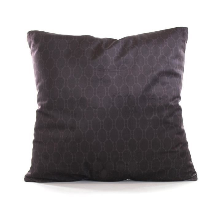 ANDORA Coussin déhoussable Laurette - 45x45 cm - Café