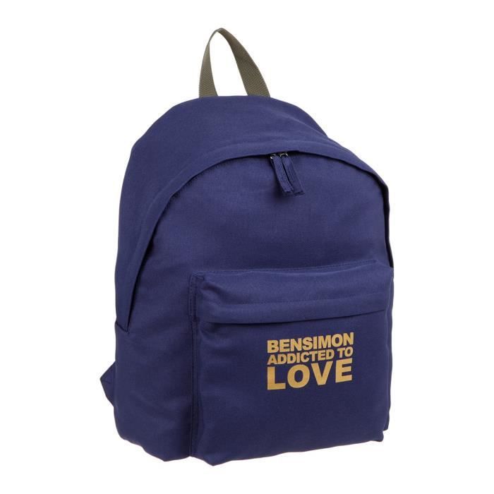 BENSIMON Sac à Dos - 1 Compartiment - 28,5 cm - Bleu foncé - Collège & Lycée & Fac - Enfant Fille