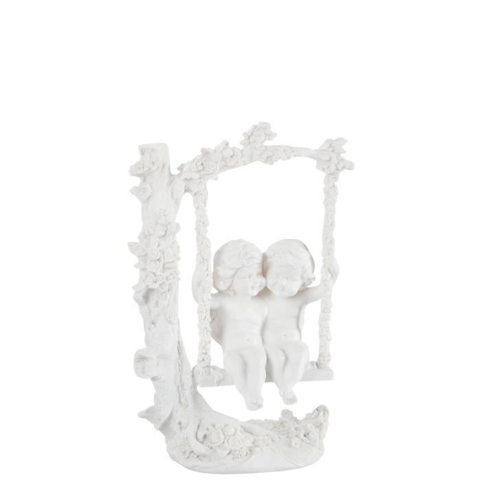 ANGES Figurine déco Résine 22x12x32 cm Blanc