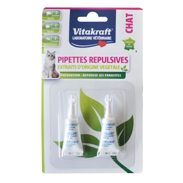VITALKRAFT Pipettes insectifuges pour chat - 14 g