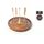 Porte bâton d'encens + cône d'encens rond - MDF -