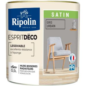 Ripolin Peinture Murale Pour Toutes Pièces Gris Urbain Satin 05