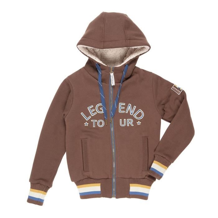 EQUI-THEME Blouson à capuche d'équitation - Enfant - Marron