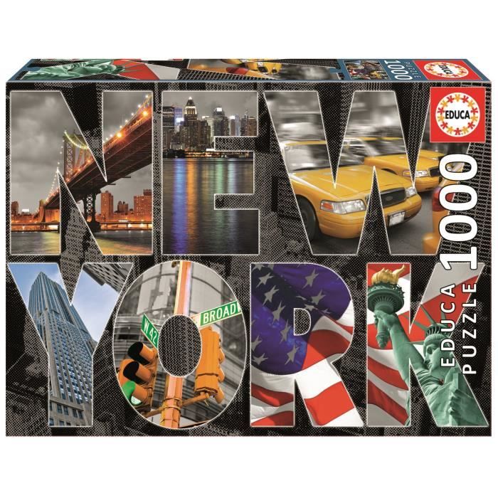 EDUCA Puzzle 1000 Pièces - Collage De New York