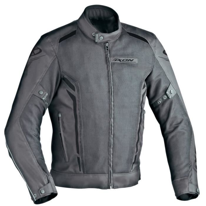 IXON Blouson Moto Homme Tissu COOLER Gris - Noir
