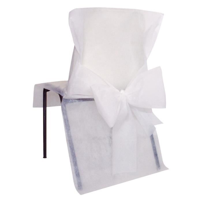 SANTEX Housse de chaise avec nŒud blanc