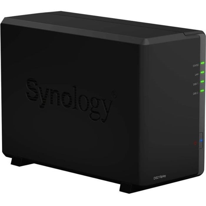 SYNOLOGY - Servidor de almacenamiento (NAS) - DS218play - 2 bahías - Carcasa desnuda