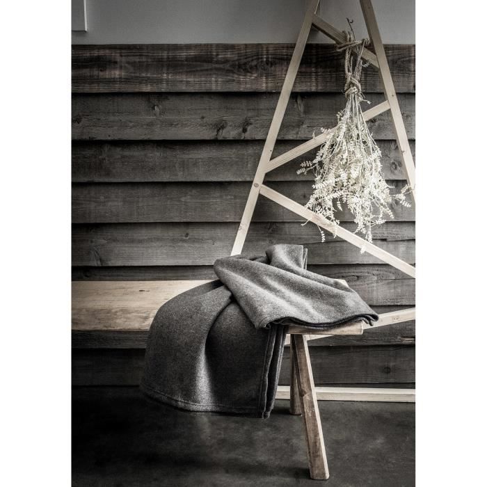 TODAY Plaid Islo Chalet - 125 x 150 cm - Gris ardoise