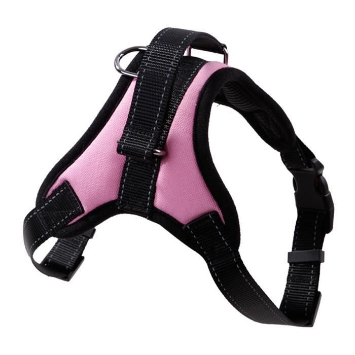 Harnais chien chiot antitraction petit moyen grand chien rose S Achat / Vente harnais animal Harnais chien chiot antitraction petit moyen grand chien rose S Achat / Vente harnais animal